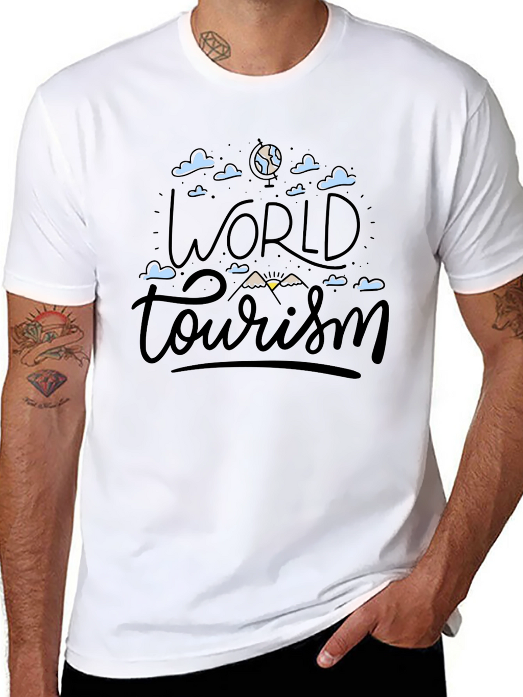 World Tourism Graphic Tee - Adventure Awaits!