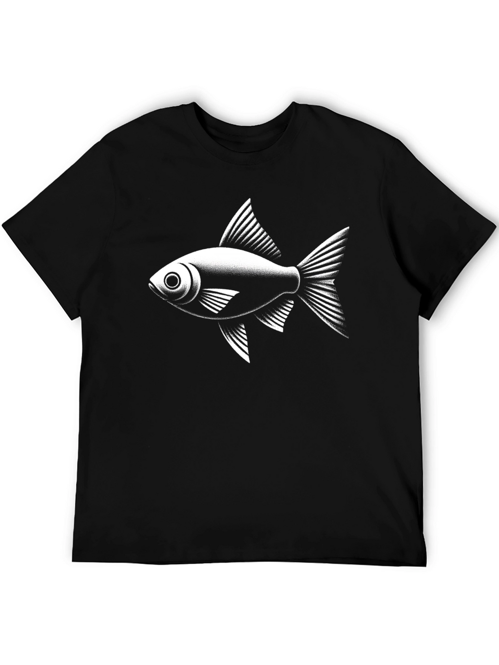 Fish Graphic Black T-Shirt