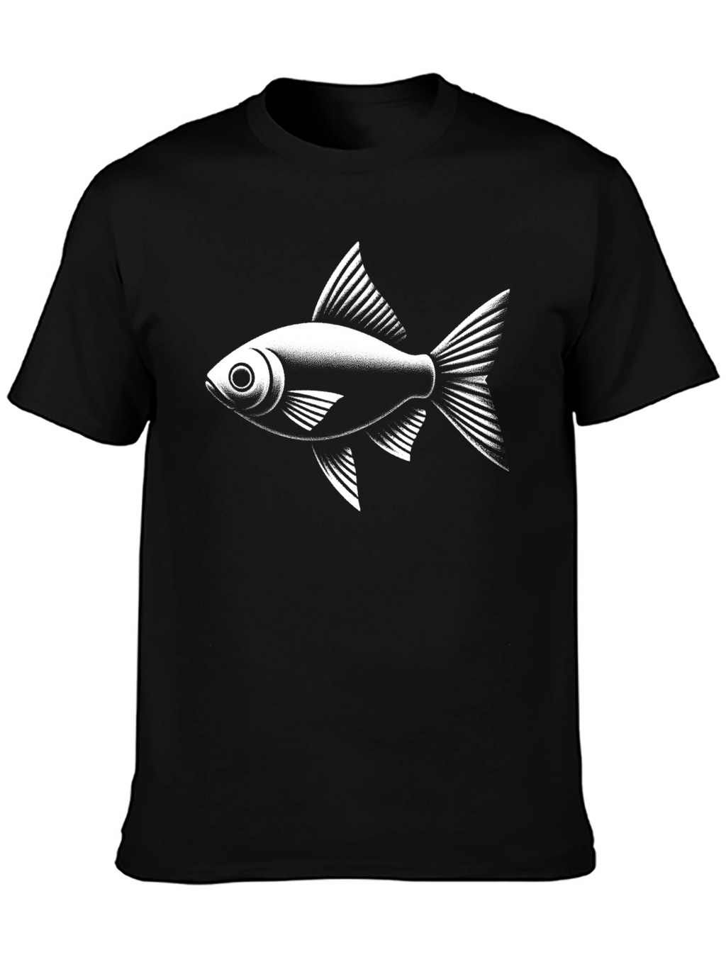 Fish Graphic Black T-Shirt