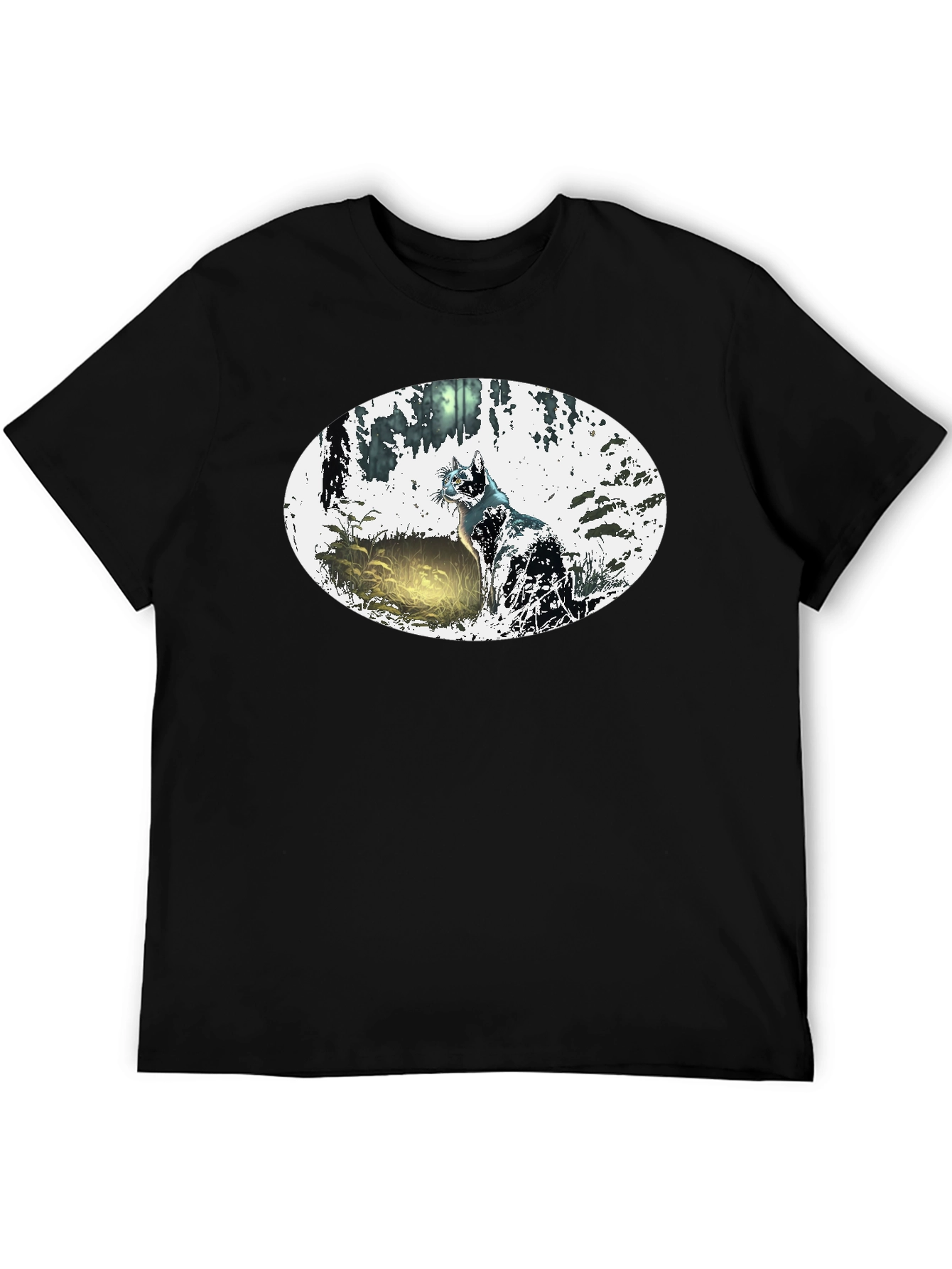 Mystic Cat Black T-Shirt