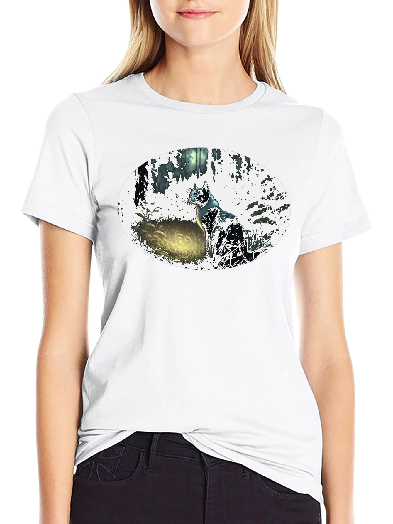 Mystic Cat Black T-Shirt