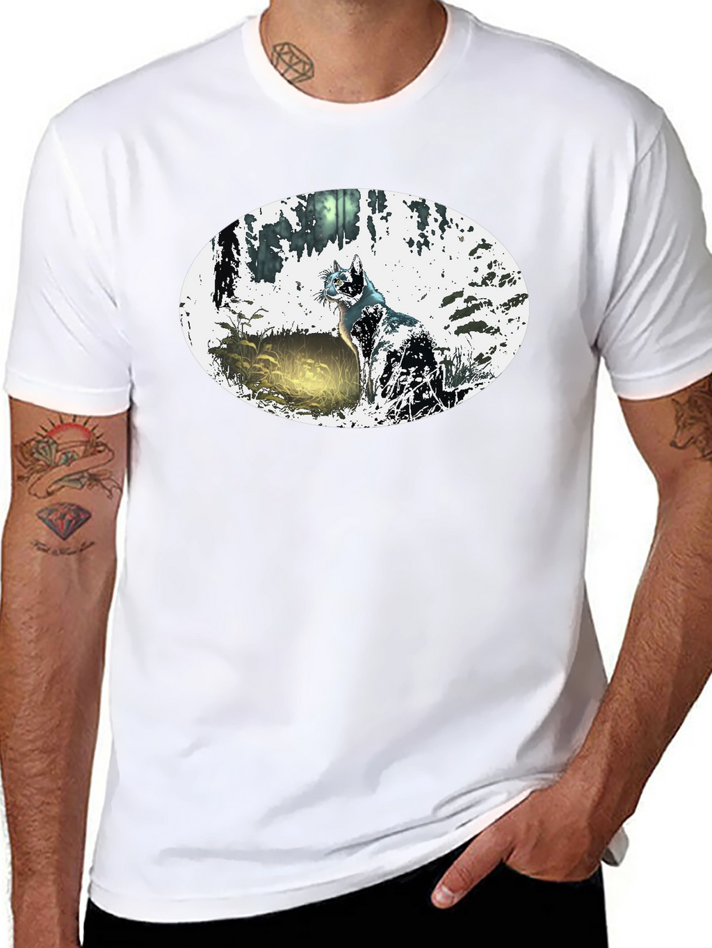Mystic Cat Black T-Shirt
