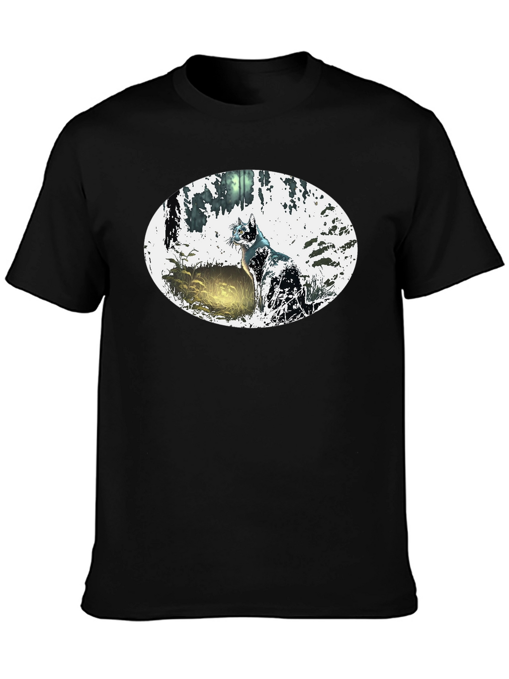 Mystic Cat Black T-Shirt