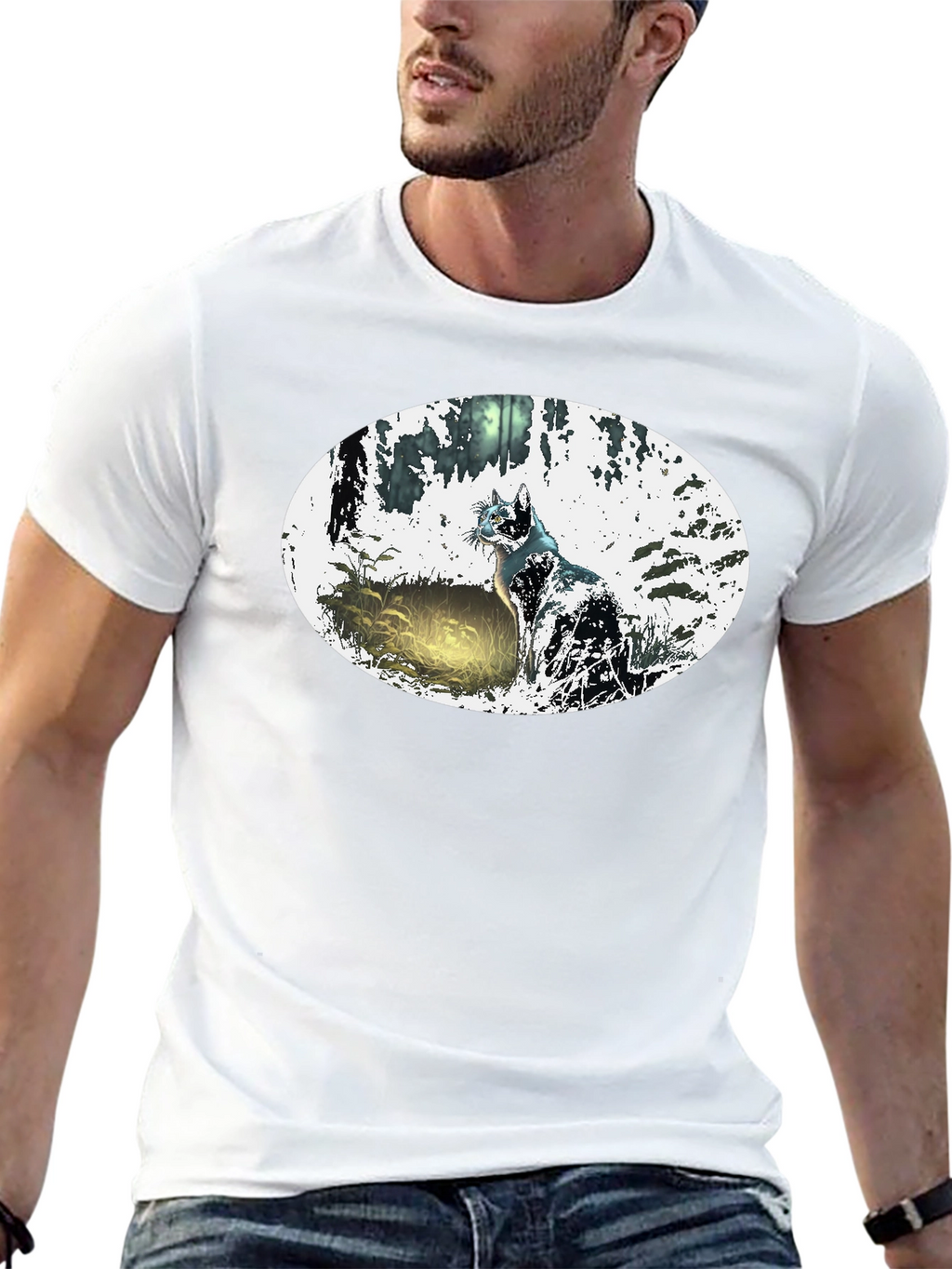 Mystic Cat Black T-Shirt