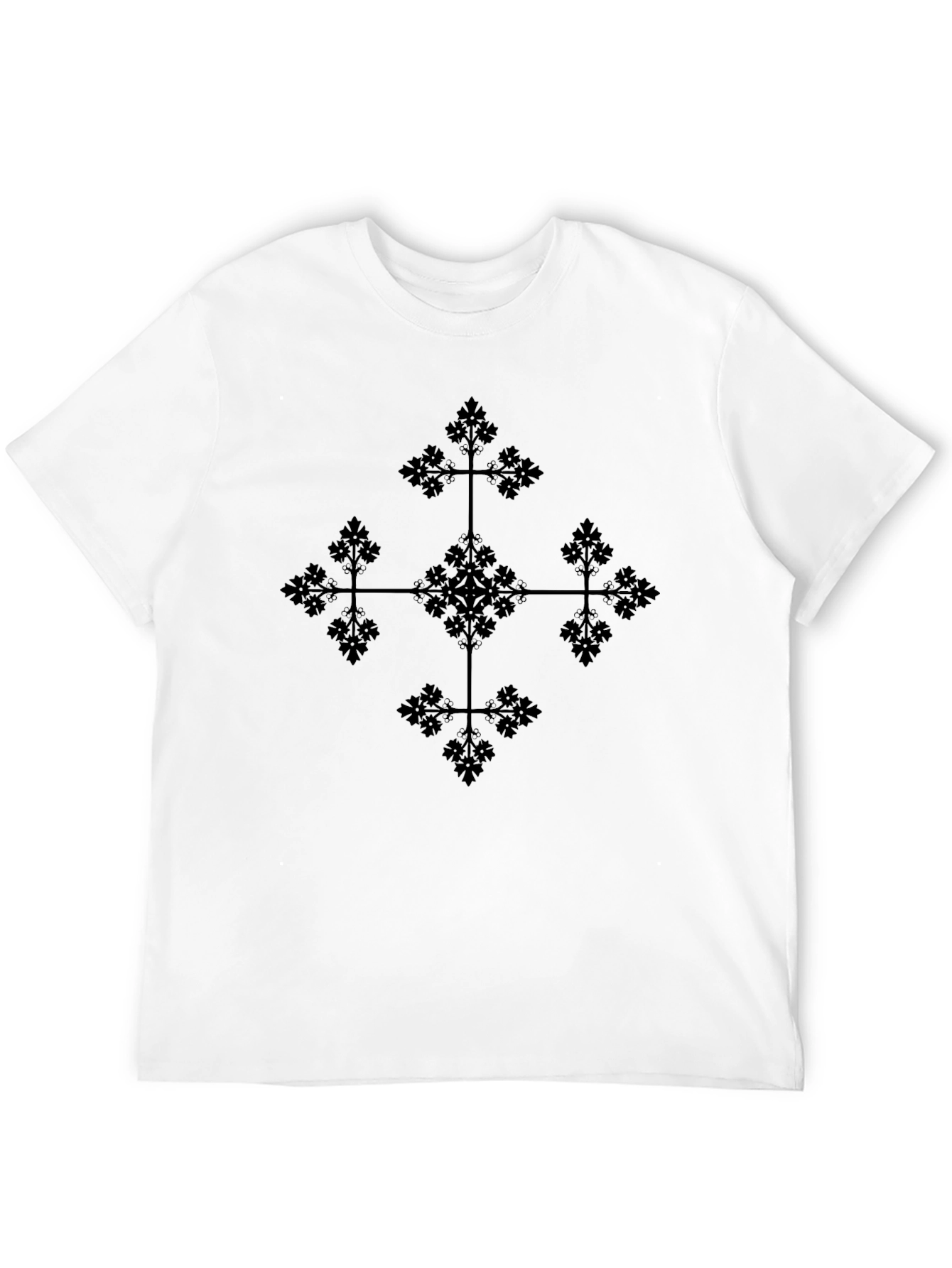 Geometric Black Tee: Stylish Casual Wear
