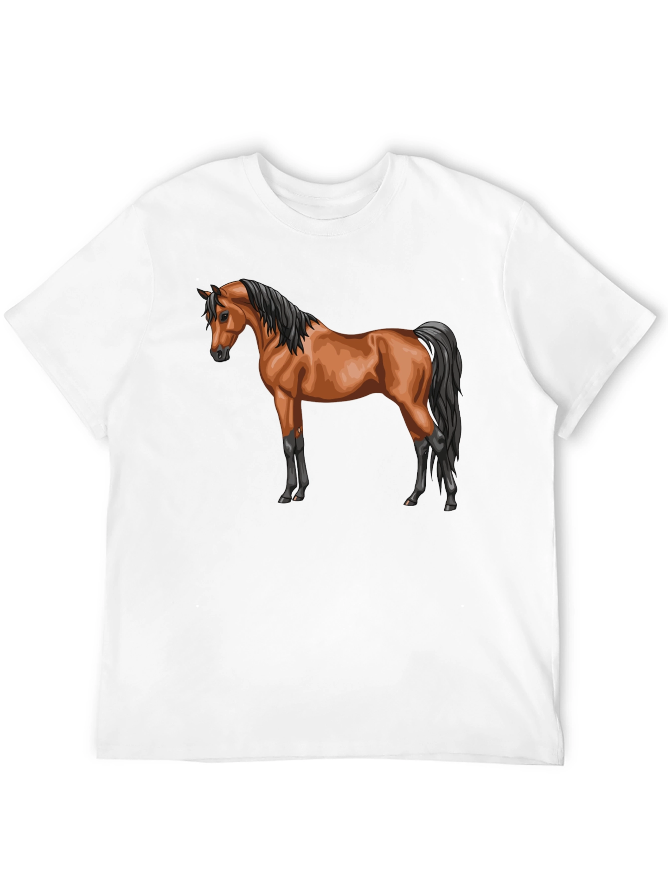 Horse Graphic T-Shirt Stylish Casual Tee