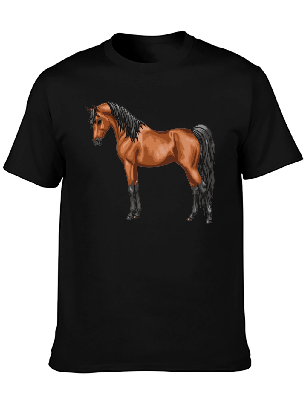 Horse Graphic T-Shirt Stylish Casual Tee