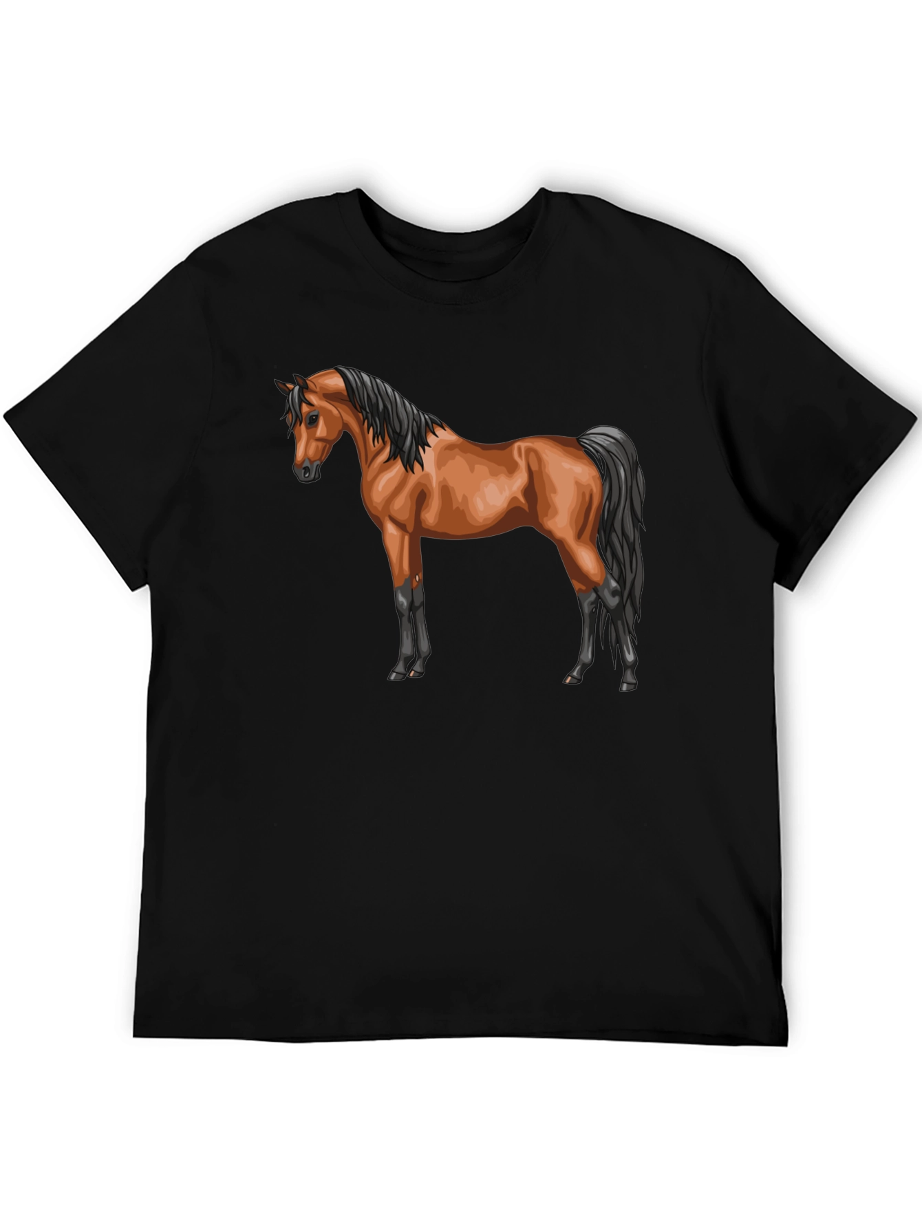 Horse Graphic T-Shirt Stylish Casual Tee