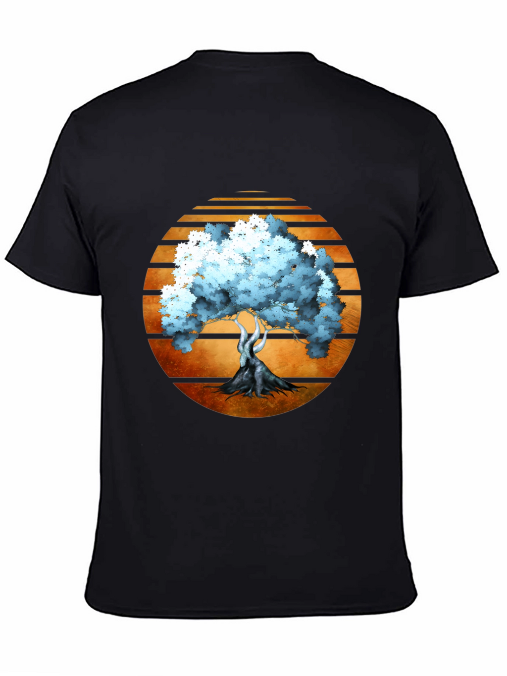 Sunset Tree Graphic Tee - Black