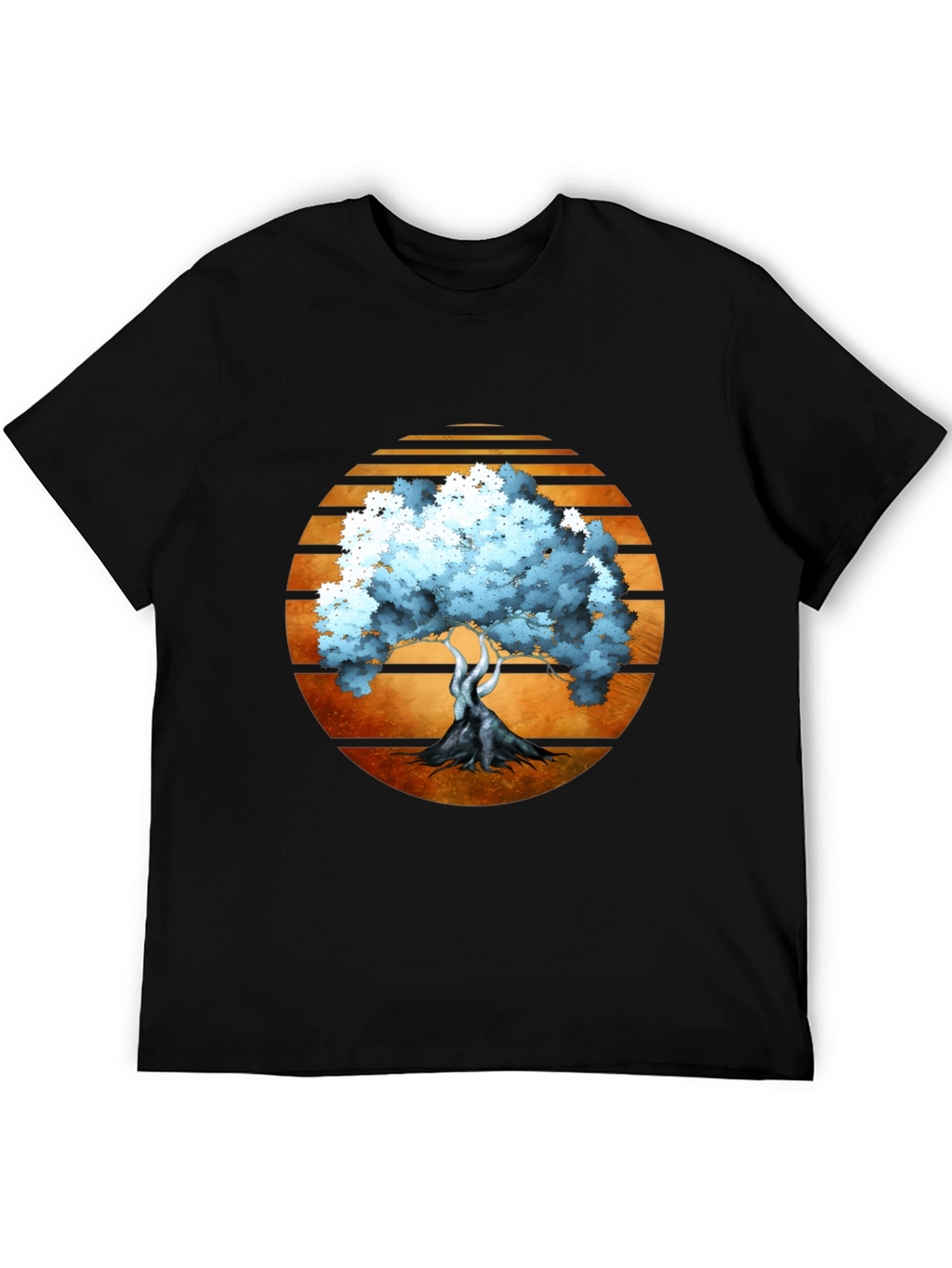 Sunset Tree Graphic Tee - Black
