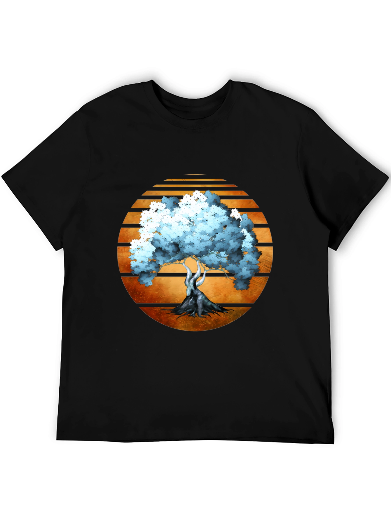 Sunset Tree Graphic Tee - Black