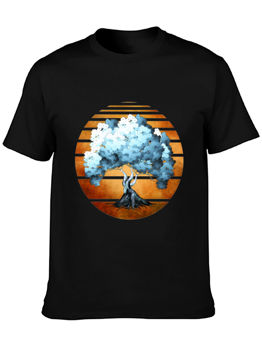 Sunset Tree Graphic Tee - Black