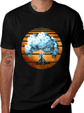 Sunset Tree Graphic Tee - Black