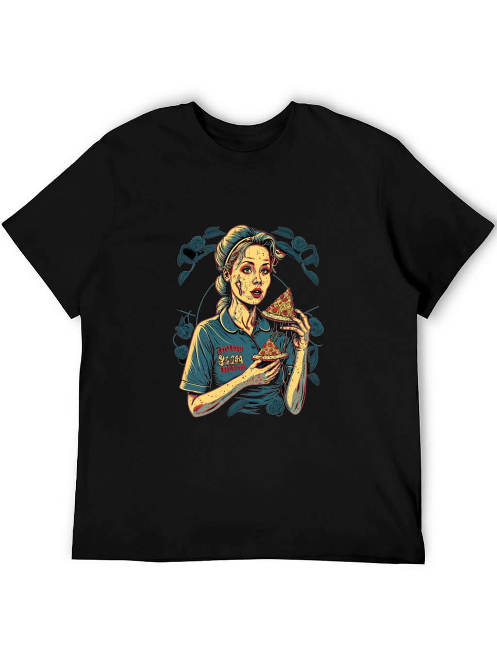 Zombie Pizza Lover Graphic Tee