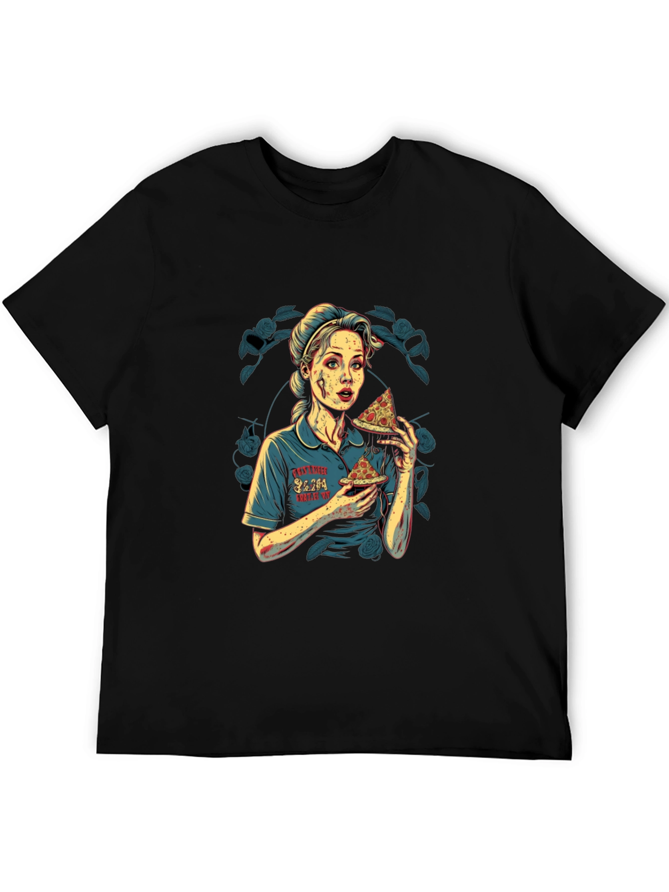 Zombie Pizza Lover Graphic Tee
