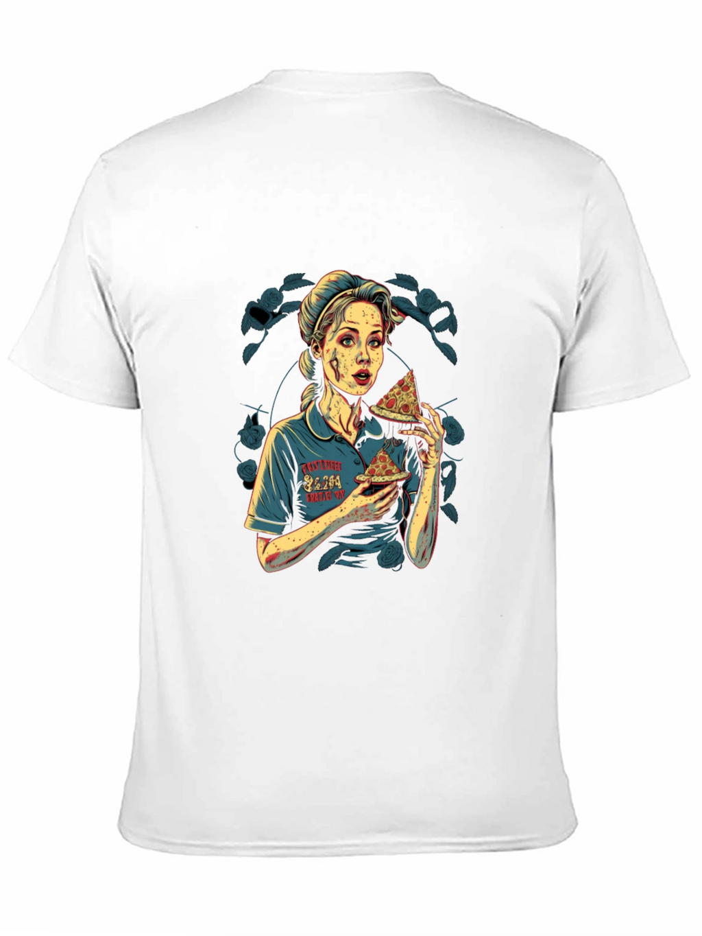 Zombie Pizza Lover Graphic Tee