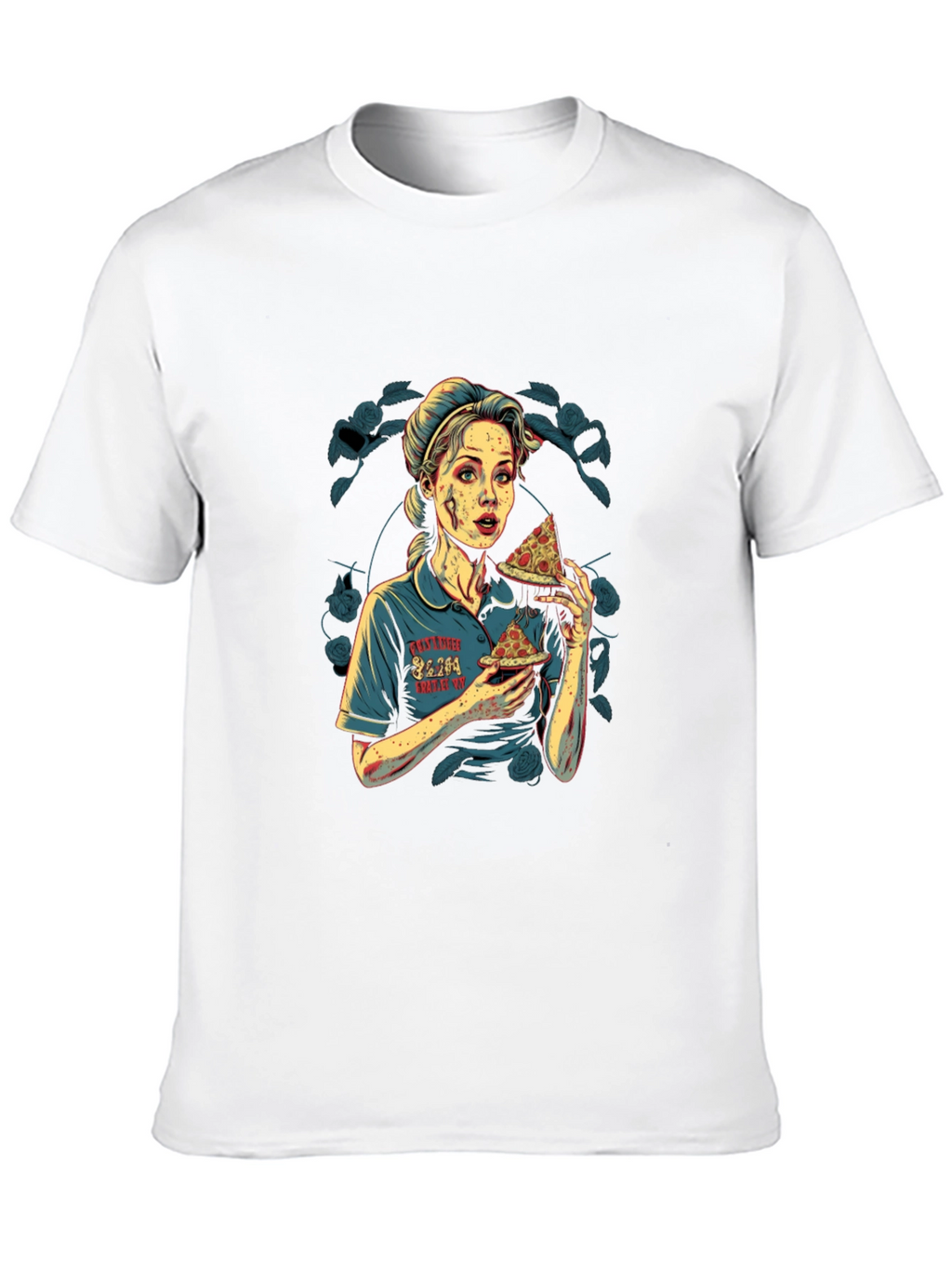 Zombie Pizza Lover Graphic Tee