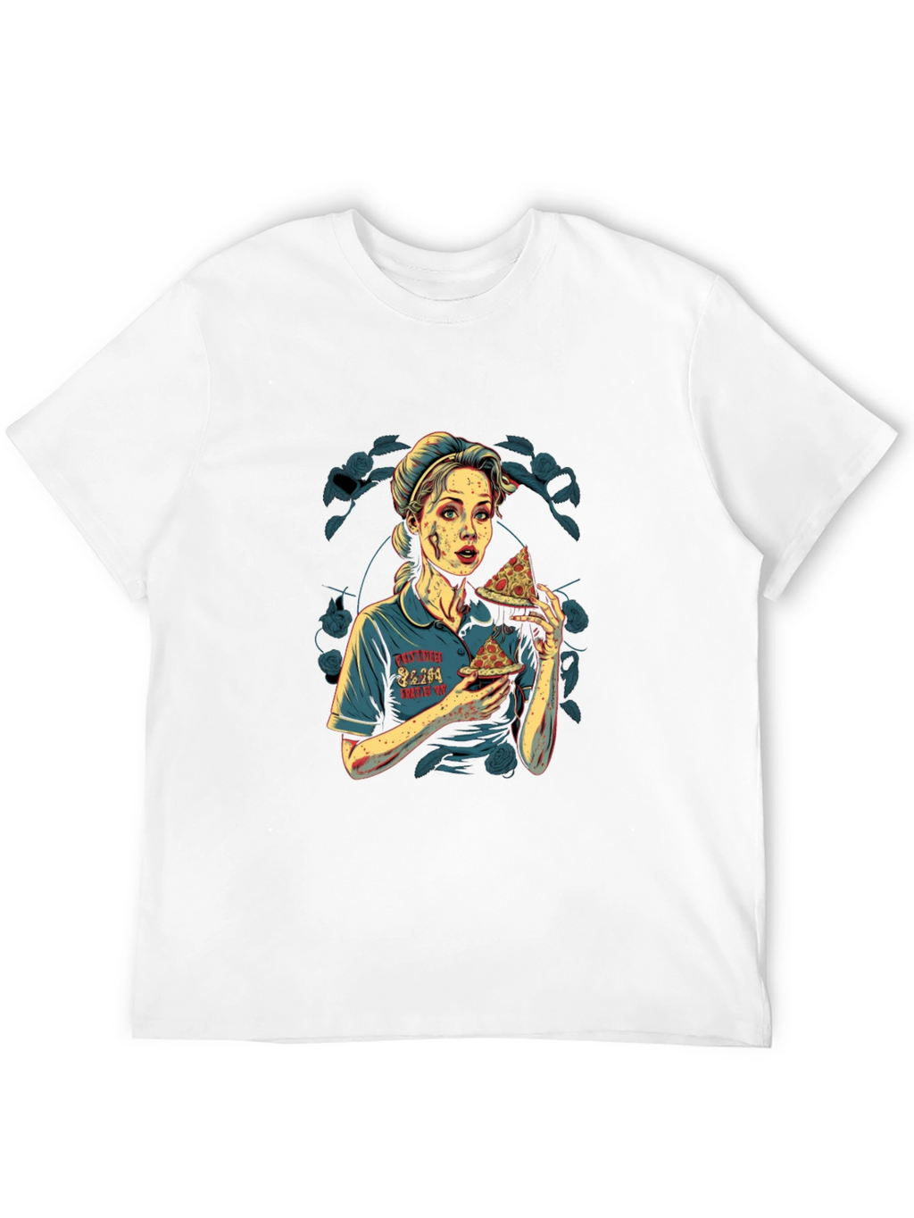 Zombie Pizza Lover Graphic Tee