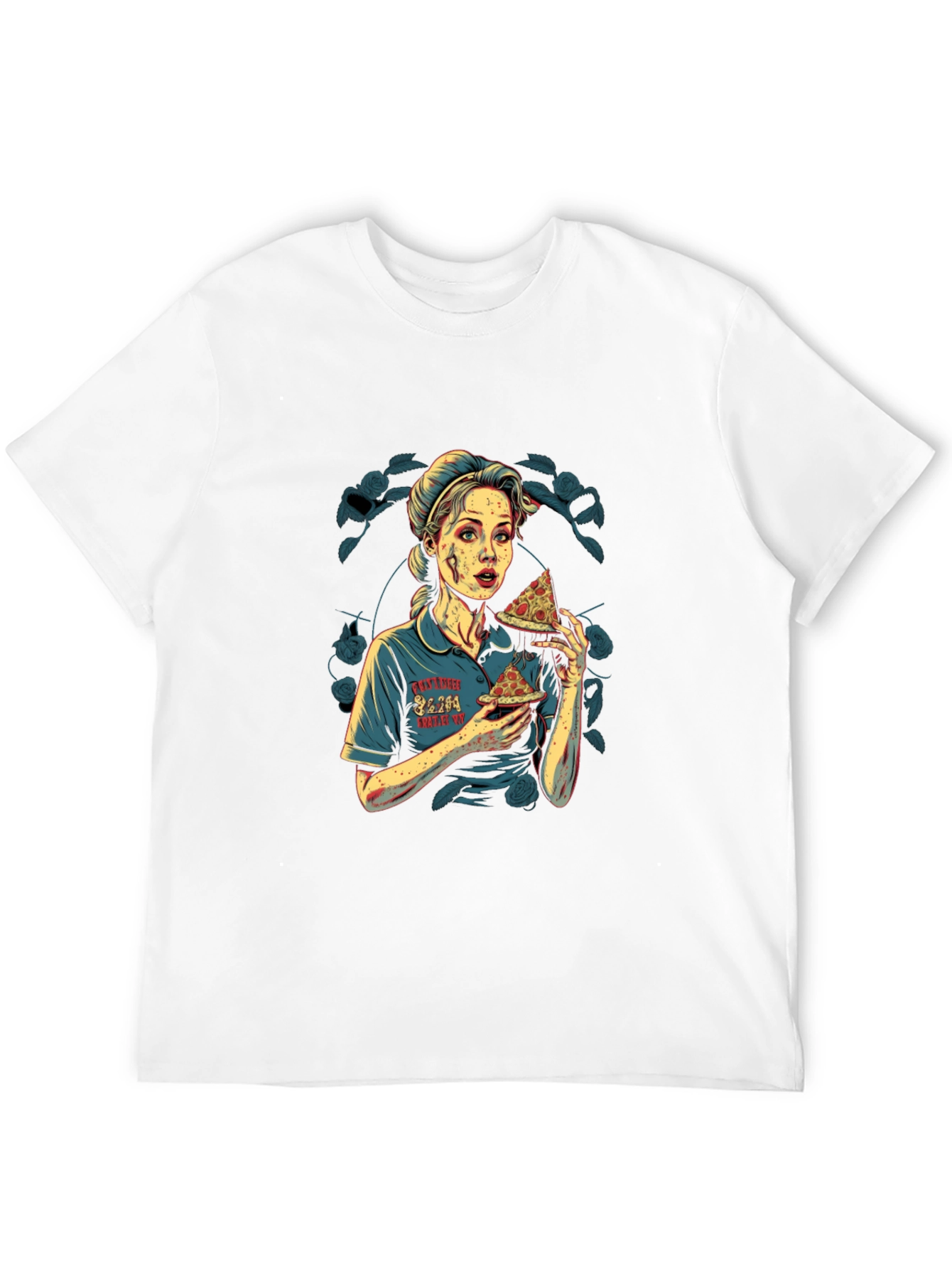 Zombie Pizza Lover Graphic Tee