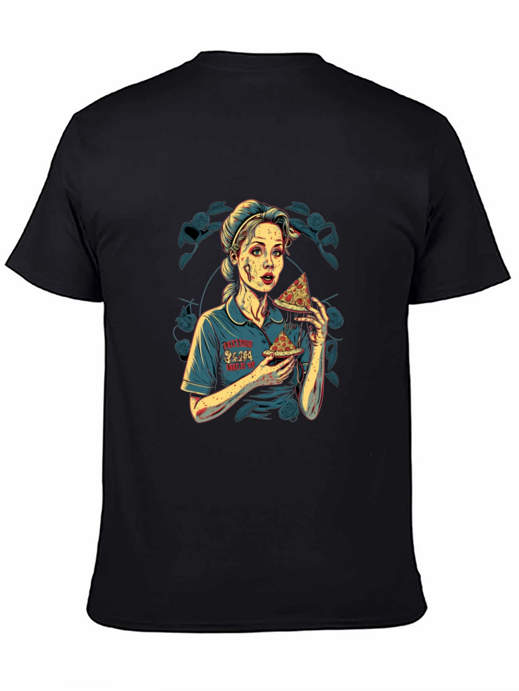 Zombie Pizza Lover Graphic Tee