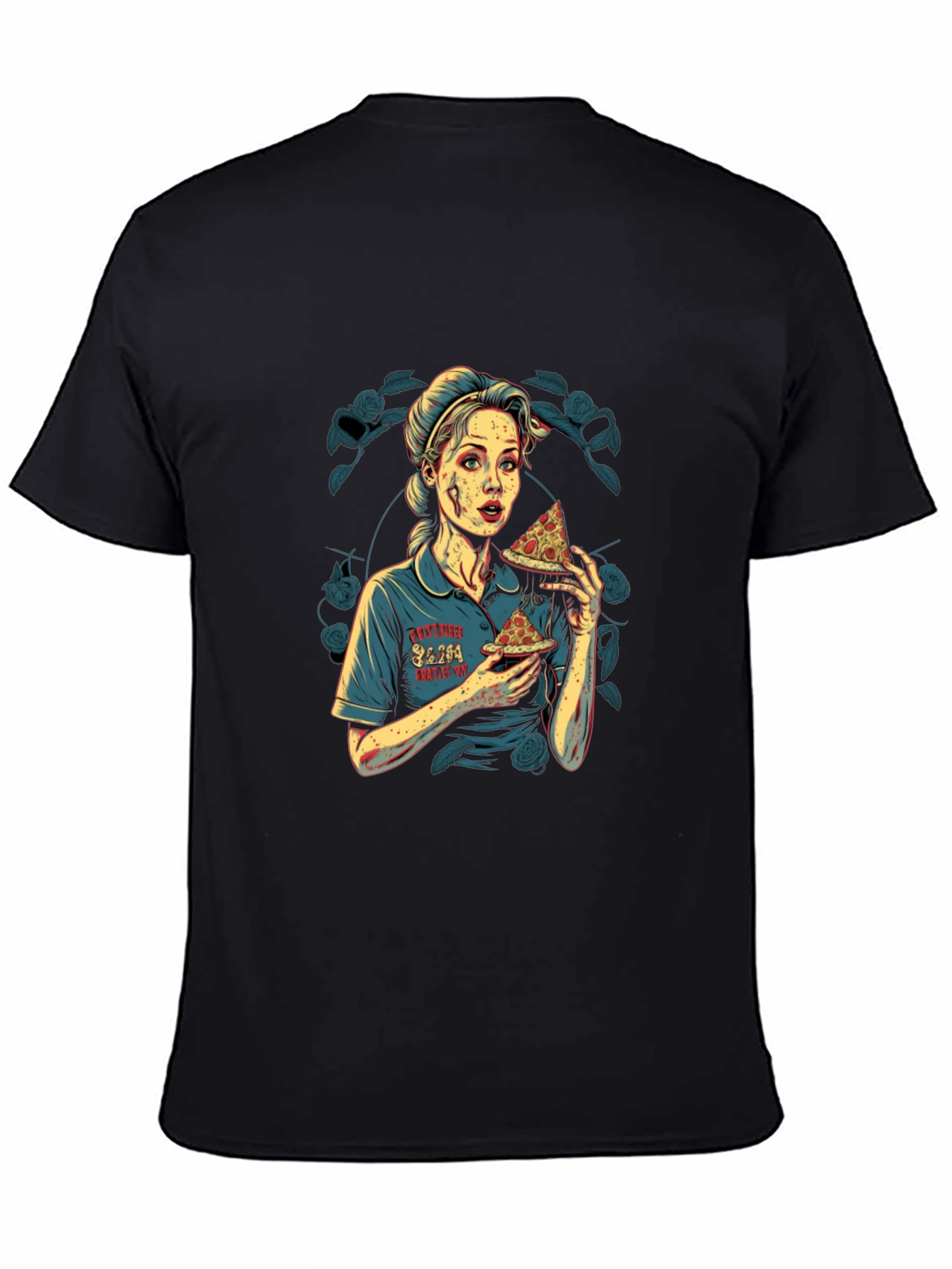 Zombie Pizza Lover Graphic Tee