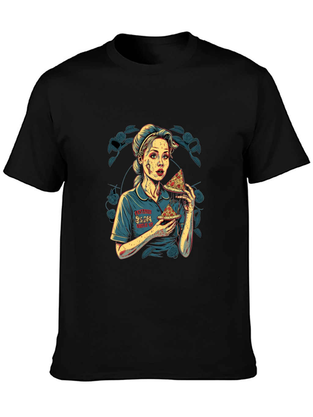 Zombie Pizza Lover Graphic Tee