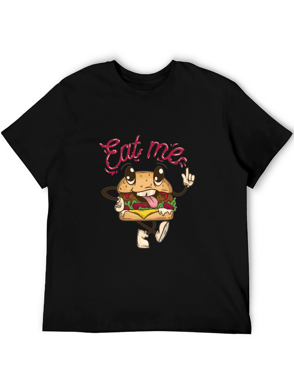 Eat Me Burger Graphic Tee - Black T-Shirt