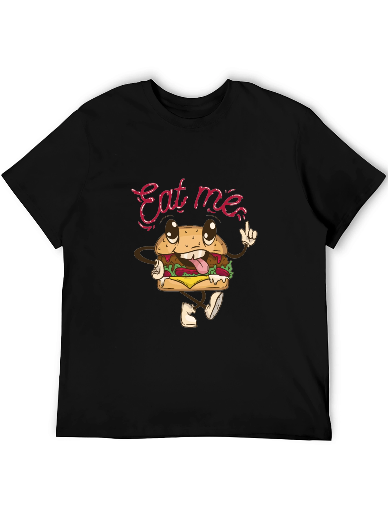 Eat Me Burger Graphic Tee - Black T-Shirt