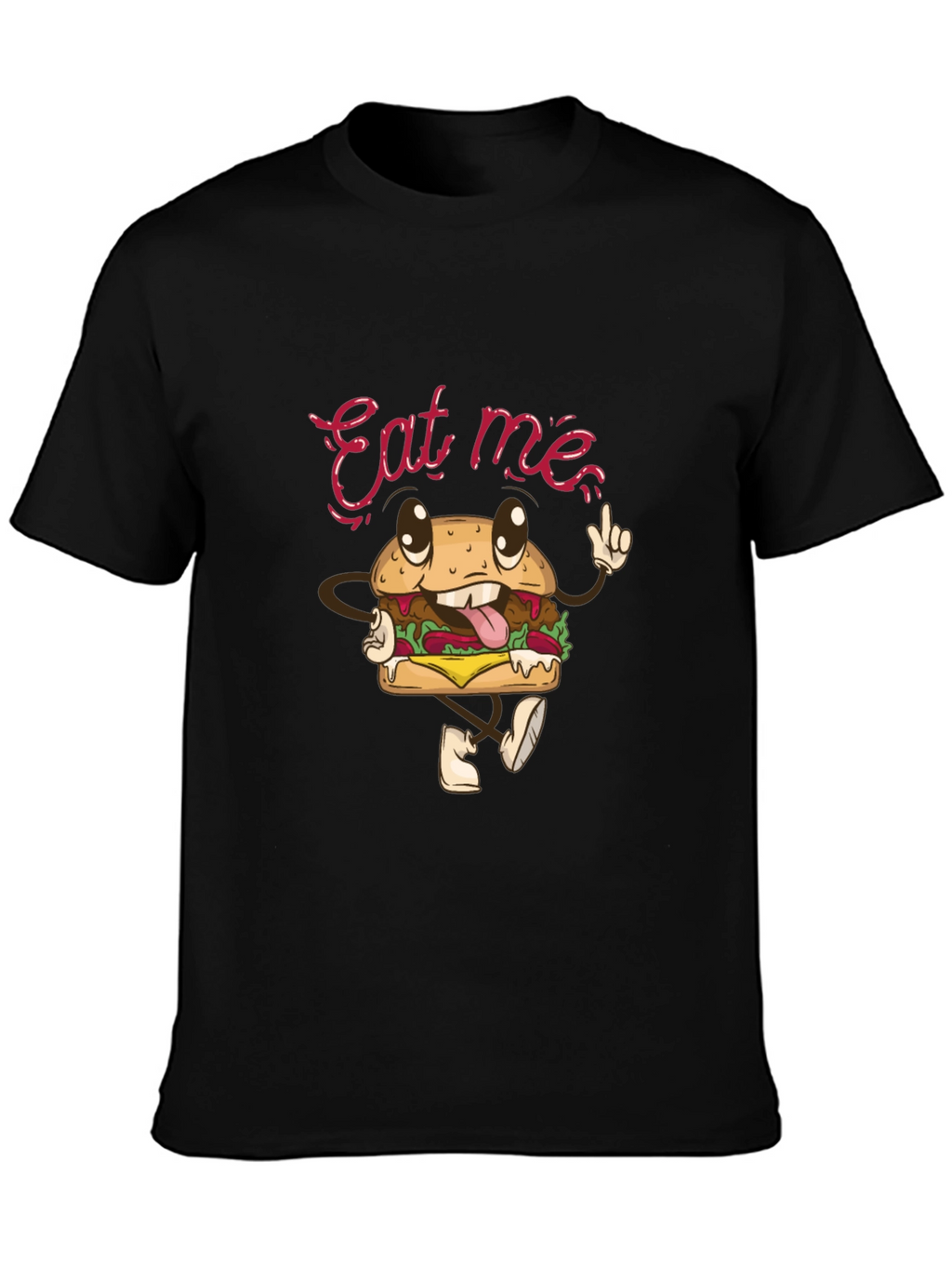 Eat Me Burger Graphic Tee - Black T-Shirt