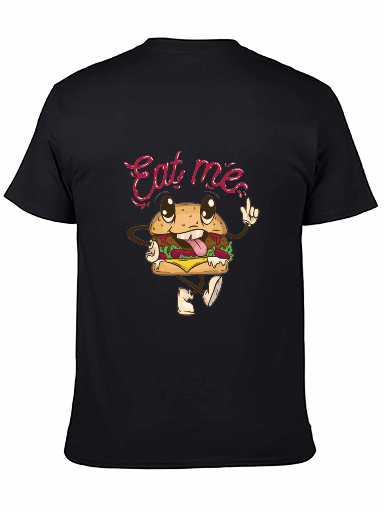 Eat Me Burger Graphic Tee - Black T-Shirt
