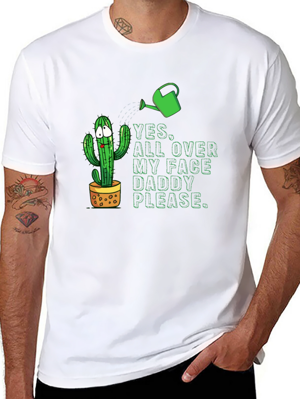 Funny Cactus T-Shirt: Yes All Over My Face