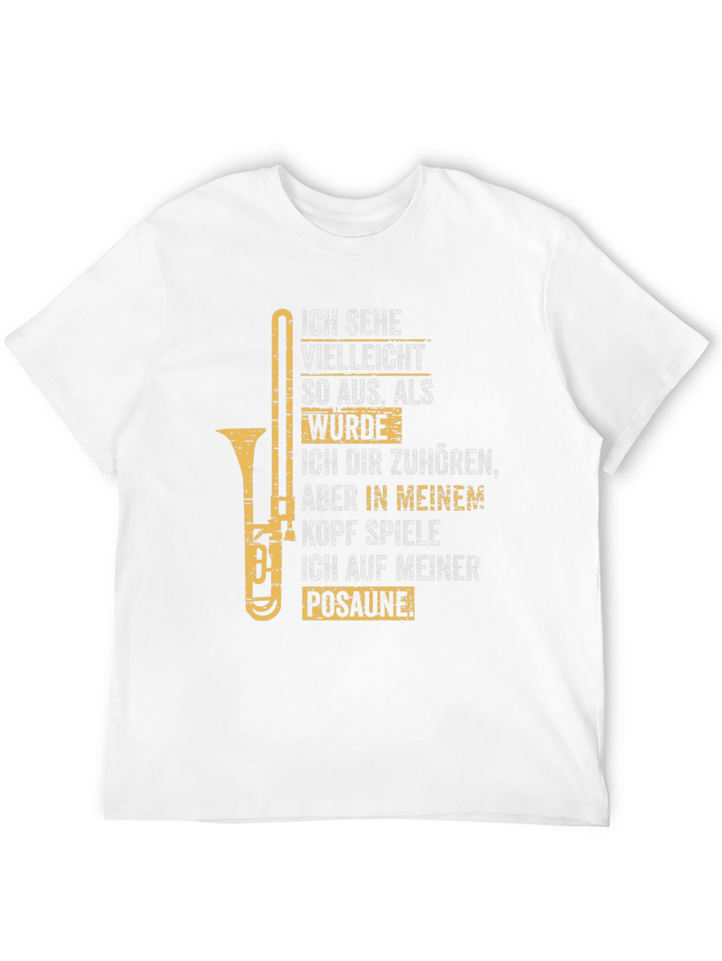 Trombone Player T-Shirt:  I Play Trombone In My Head