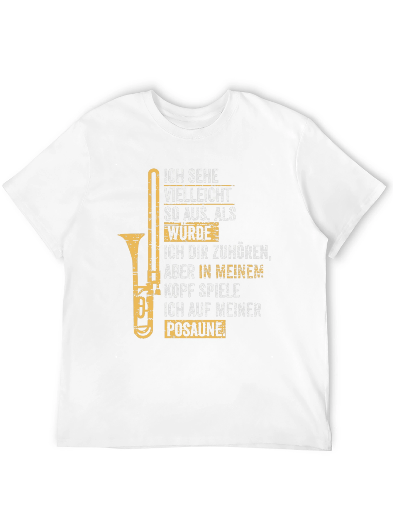 Trombone Player T-Shirt:  I Play Trombone In My Head
