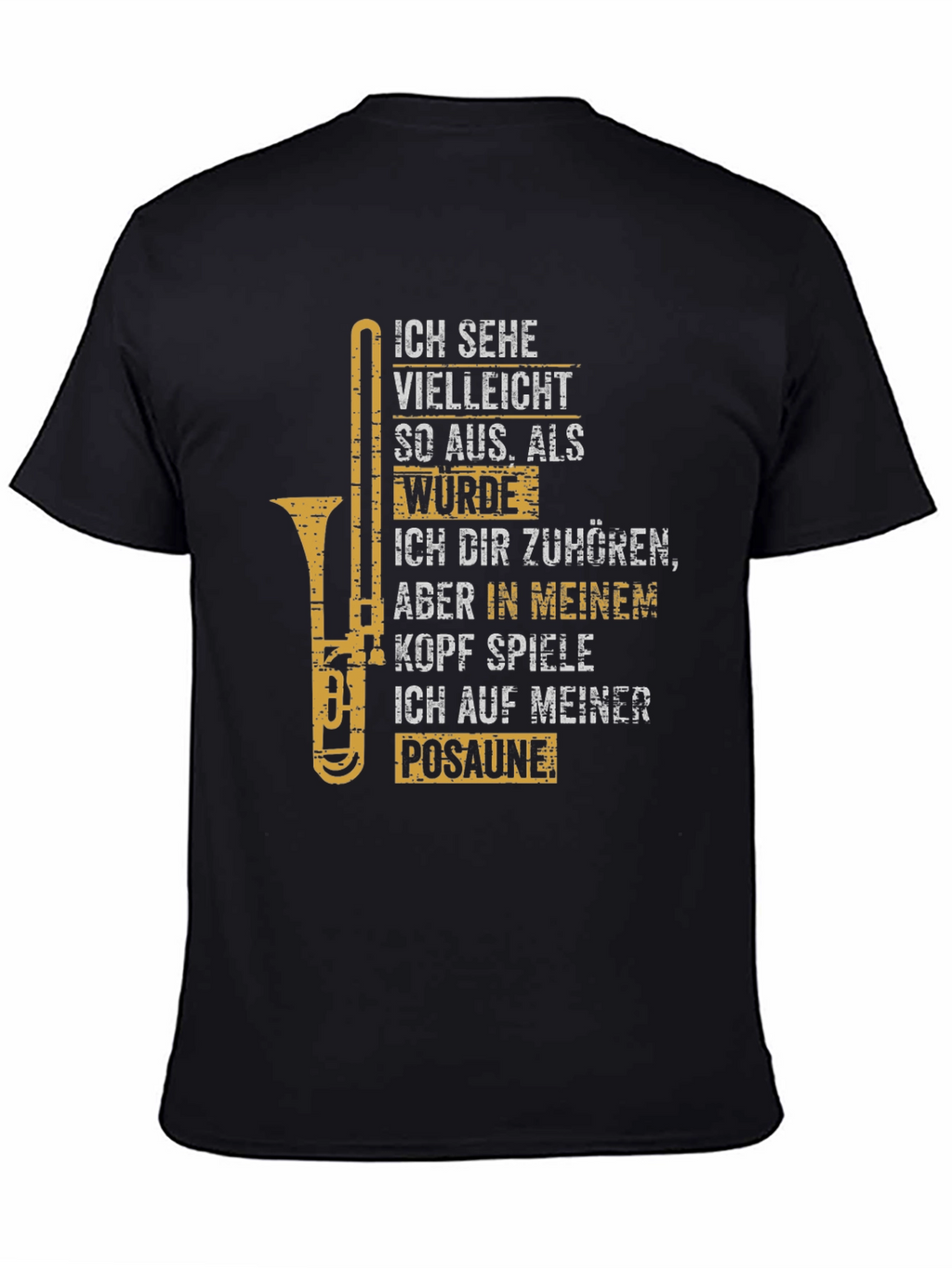Trombone Player T-Shirt:  I Play Trombone In My Head