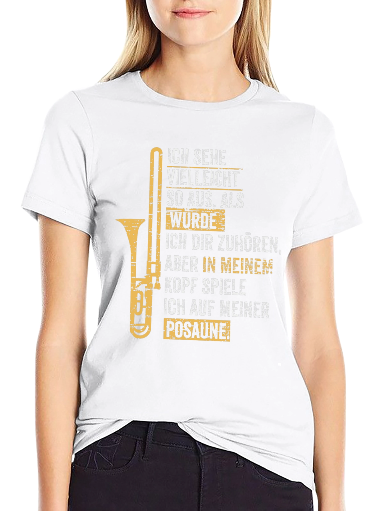 Trombone Player T-Shirt:  I Play Trombone In My Head