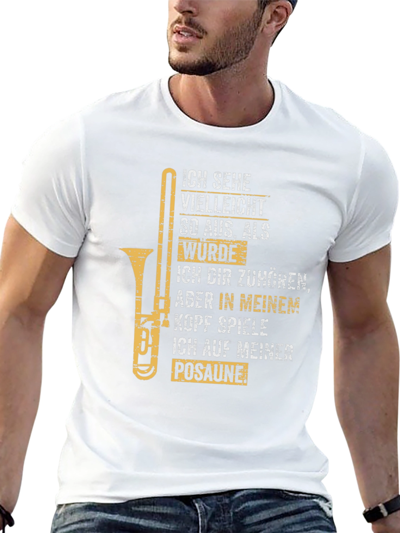 Trombone Player T-Shirt:  I Play Trombone In My Head
