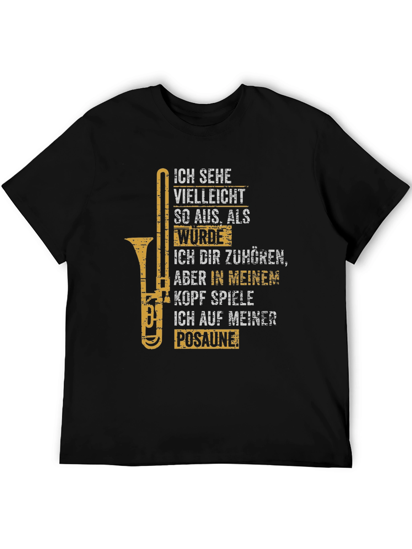 Trombone Player T-Shirt:  I Play Trombone In My Head