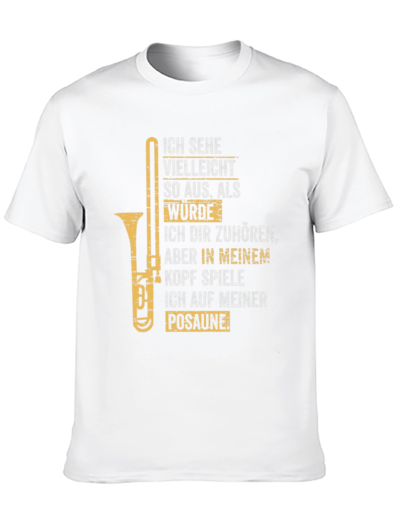 Trombone Player T-Shirt:  I Play Trombone In My Head