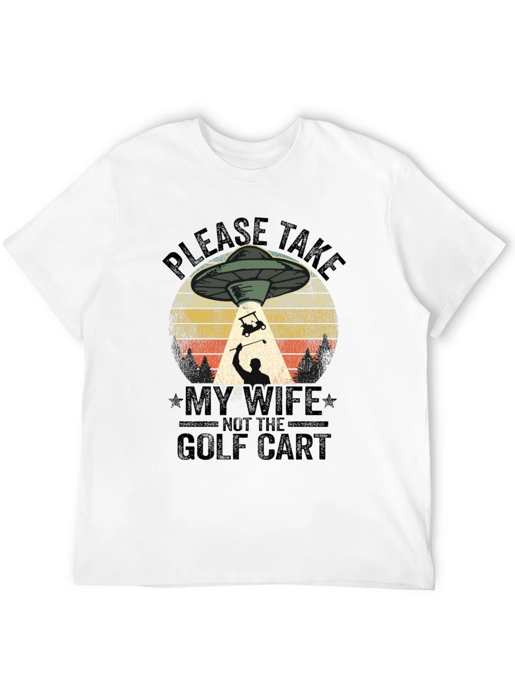 Funny Alien Abduction Golf T-Shirt