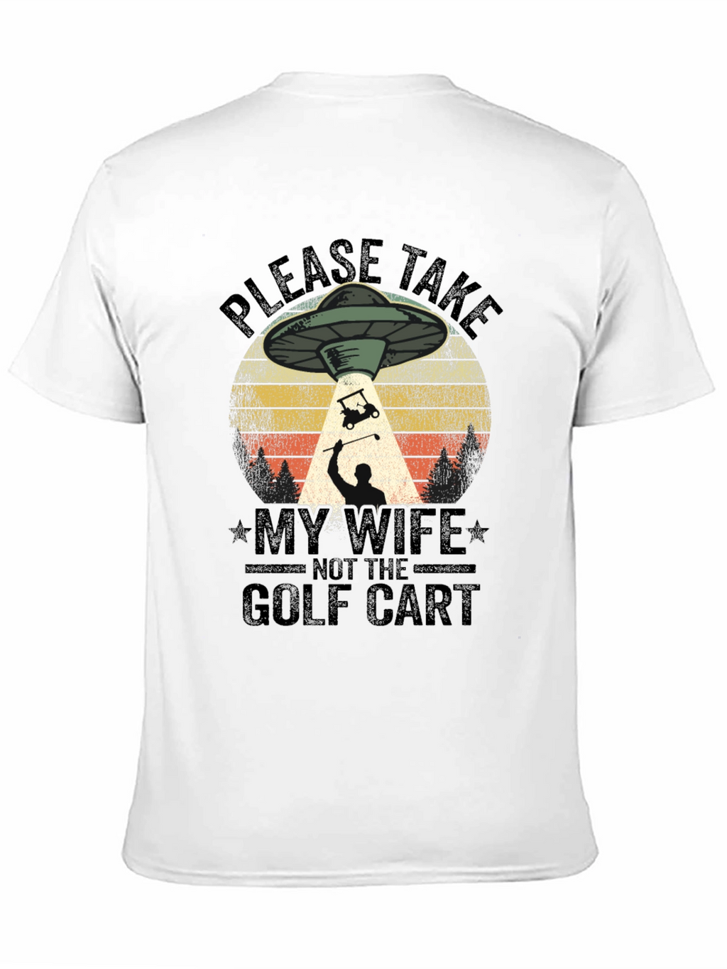 Funny Alien Abduction Golf T-Shirt