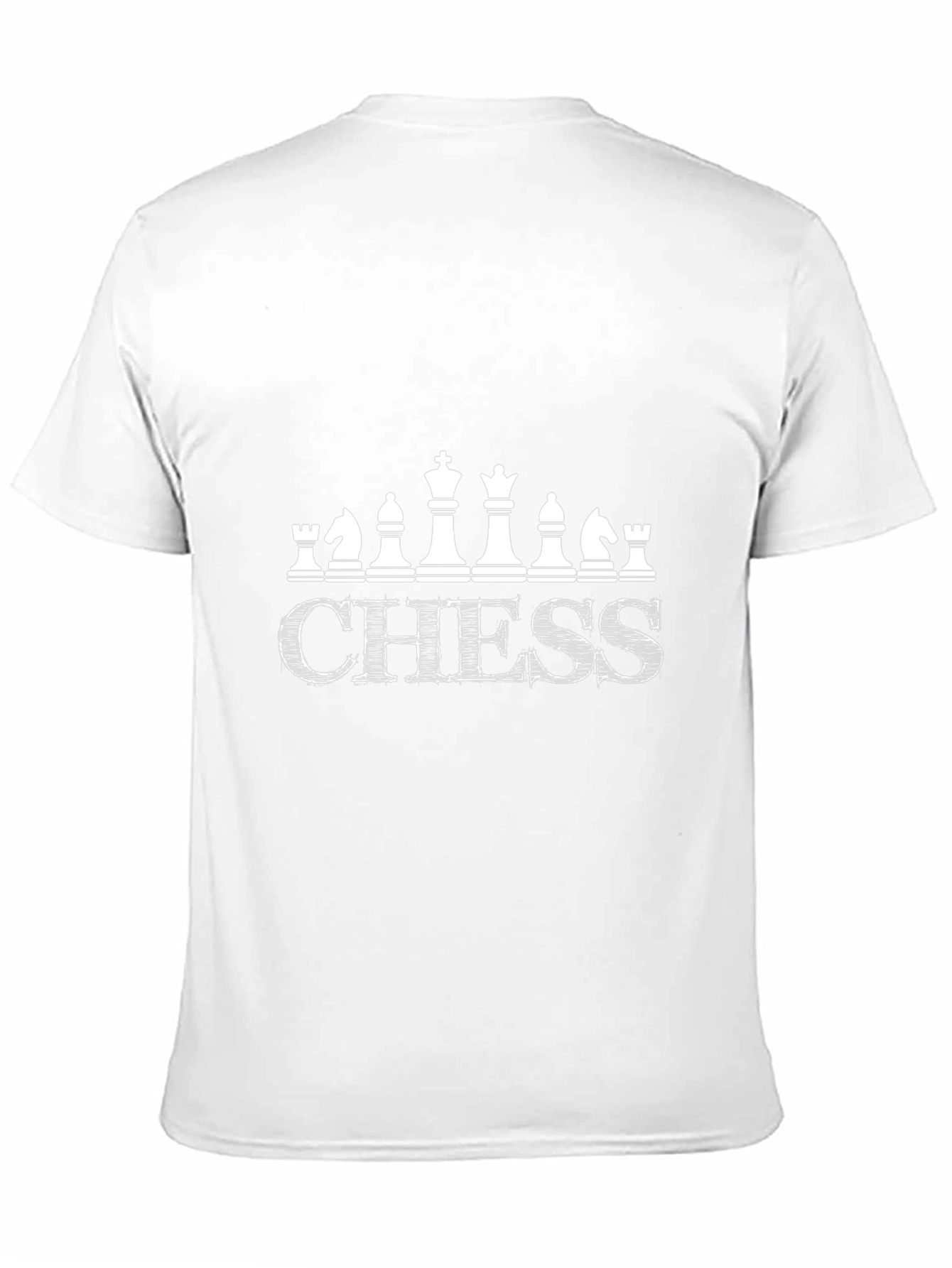 Chess Graphic T-Shirt Black Cotton Blend Casual Tee