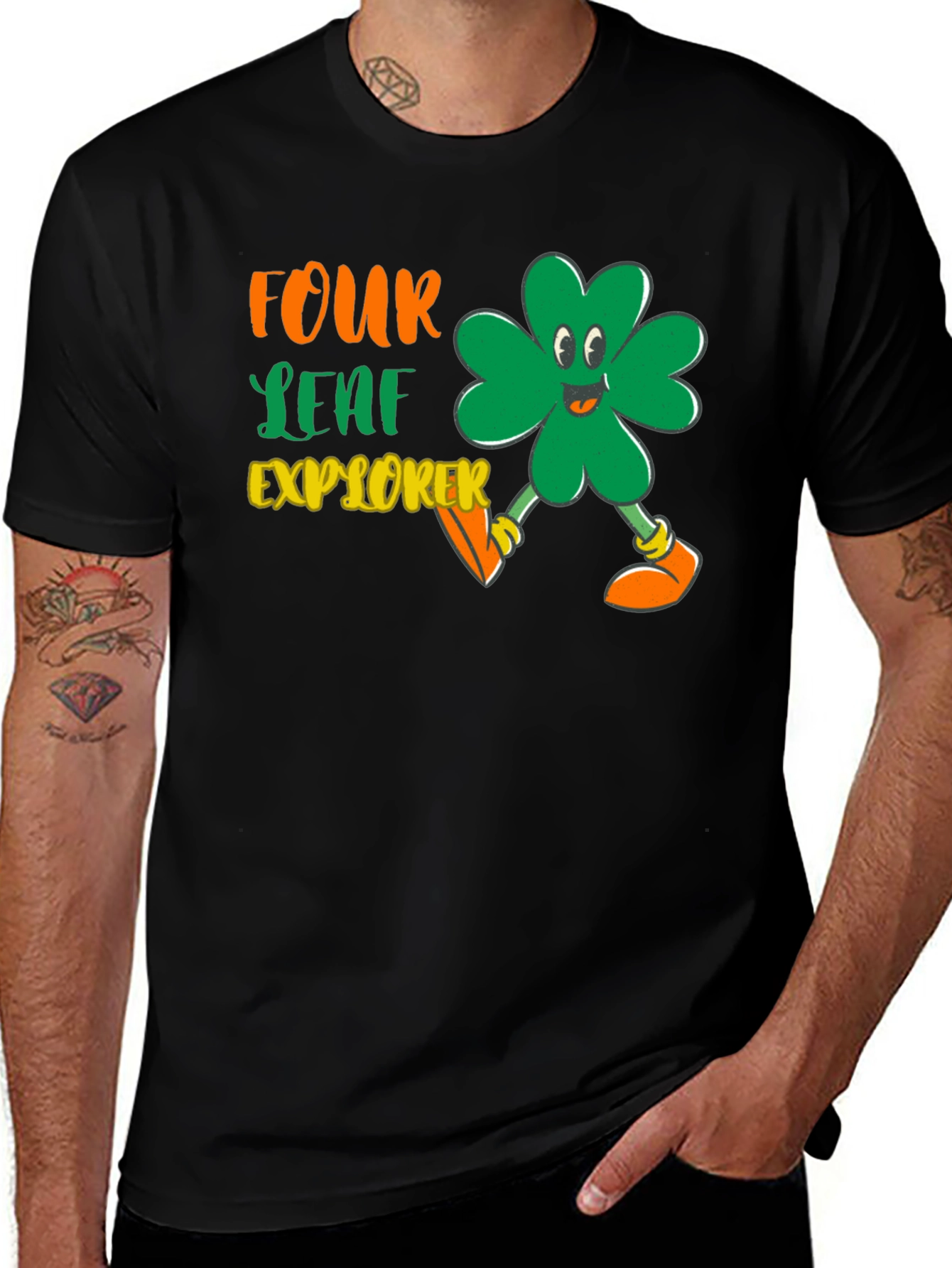Four Leaf Explorer Graphic Tee - St. Patricks Day Apparel