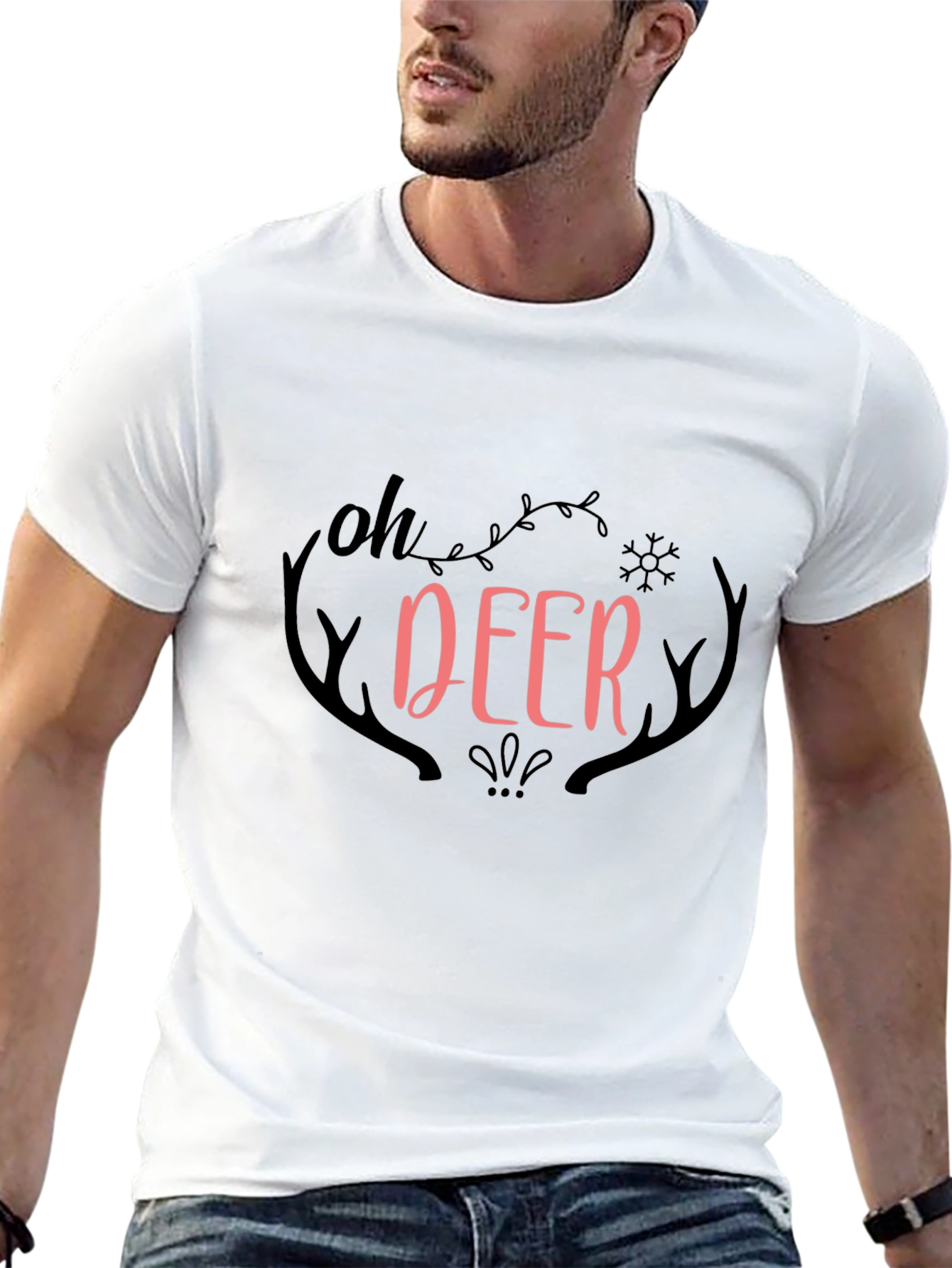 Oh Deer Graphic Tee - Holiday Season Shirt