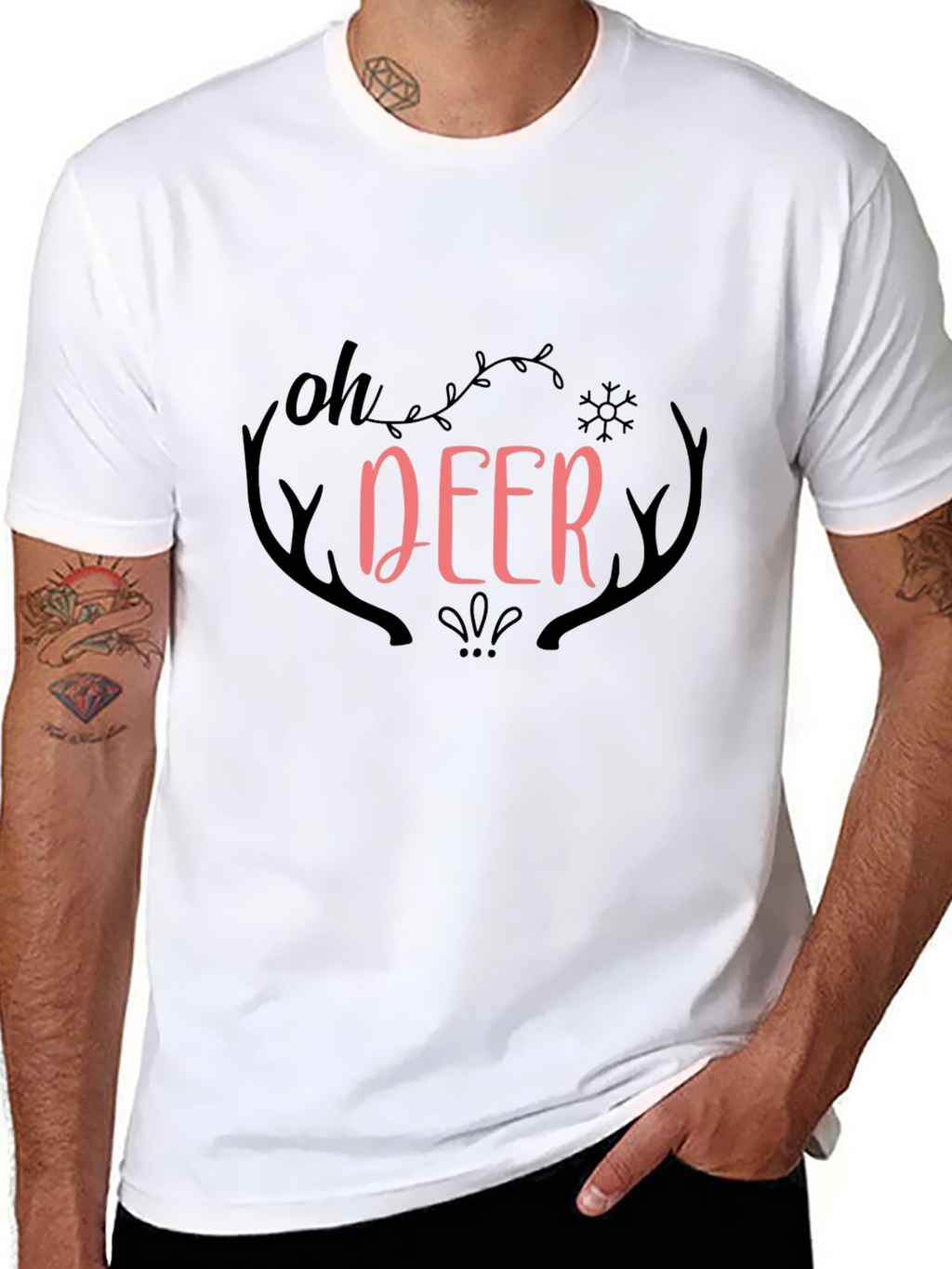 Oh Deer Graphic Tee - Holiday Season Shirt