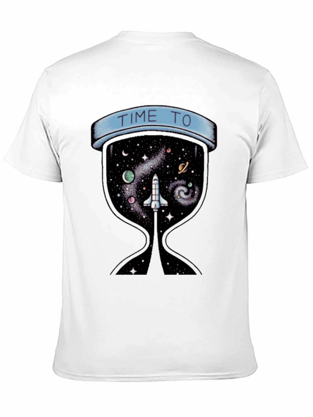 Time To Explore Space Black T-Shirt