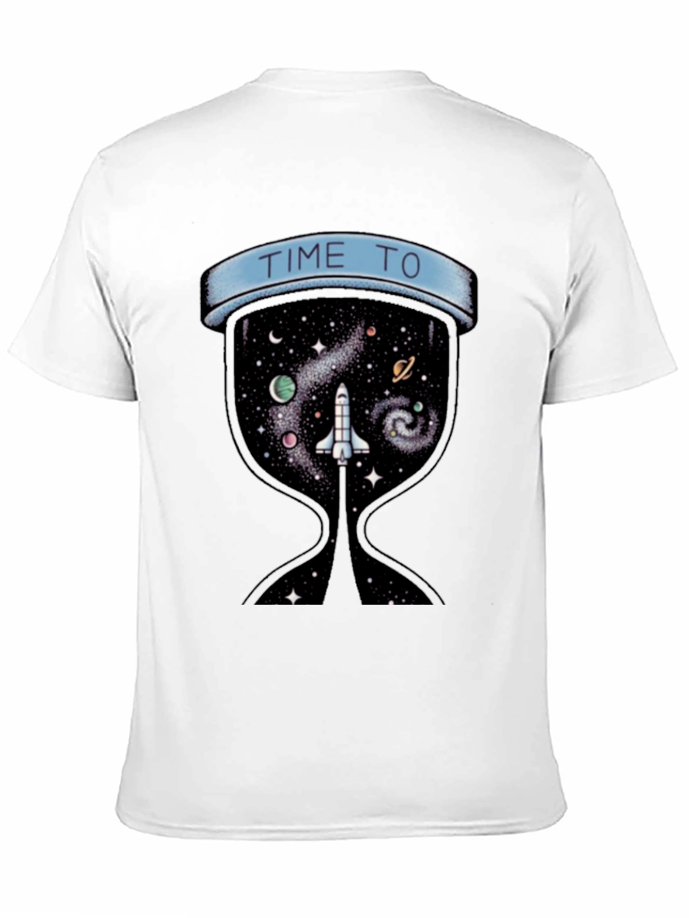 Time To Explore Space Black T-Shirt