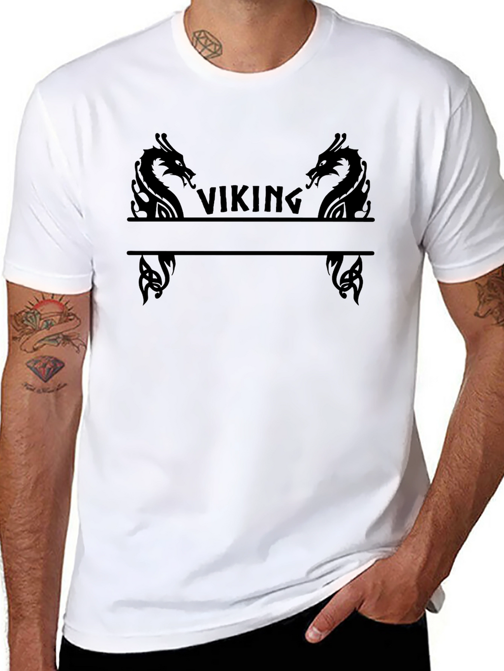 Viking Graphic Tee | Dragon Design
