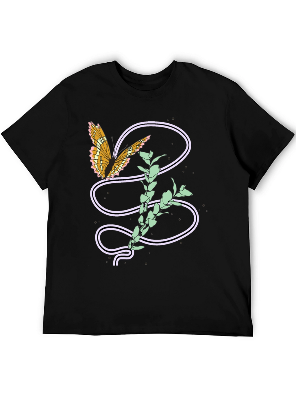 Butterfly and Plant Graphic Tee
