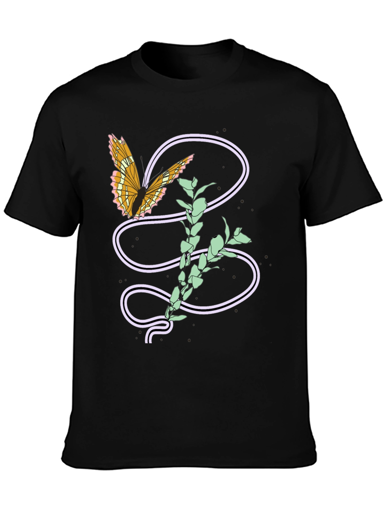Butterfly and Plant Graphic Tee