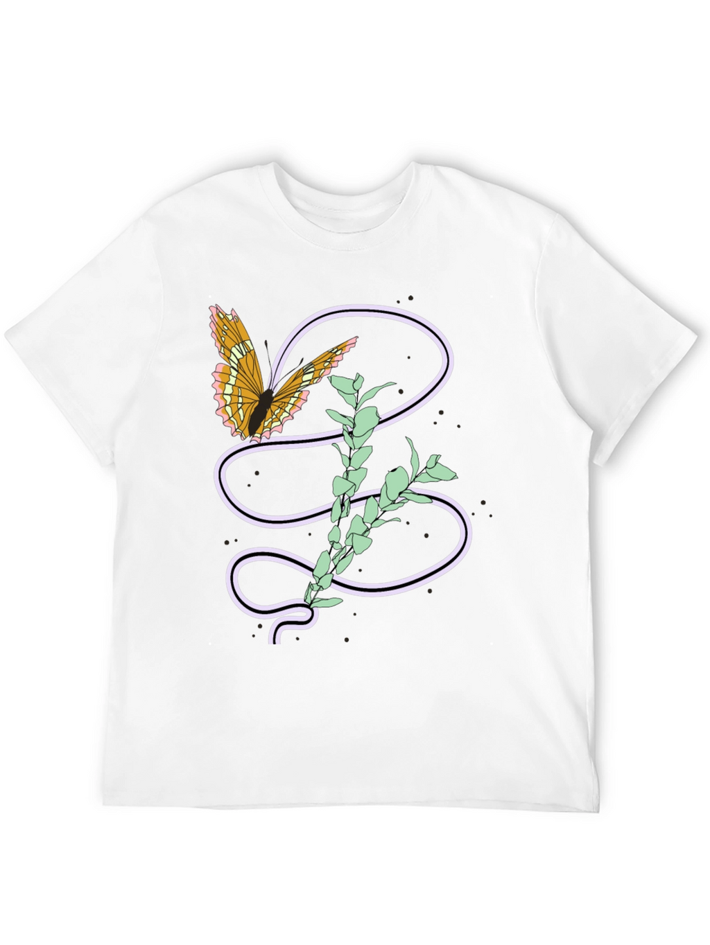 Butterfly and Plant Graphic Tee